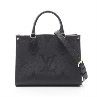 LOUIS VUITTON On the Go PM shoulder Handbag M45653 Monogram empreinte Noir Used