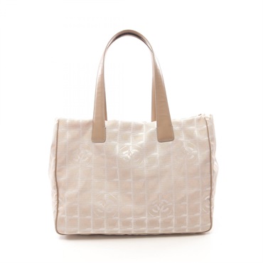 CHANEL New Travel Line MM Shoulder Tote Bag A15991 leather Nylon canvas Pink GHW