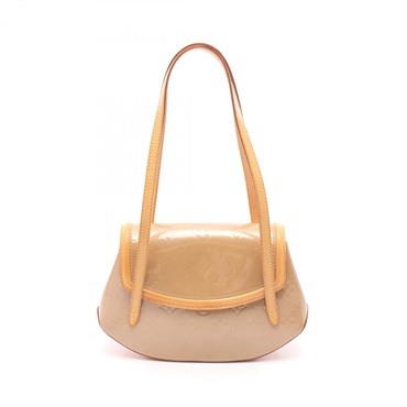 LOUIS VUITTON Biscayne Bay PM Shoulder Bag M91289 Vernis Leather Noisette LV