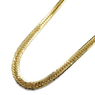 JEWELRY 8 side T Flat link chain necklace collier 40cm 30.7g 18K Yellow Gold NEW