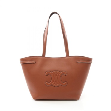CELINE Medium Cabas Anais Cuir Triomphe Tote Hand Bag leather Brown NEW Women