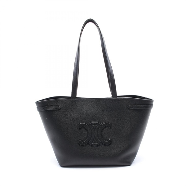 CELINE Medium Cabas Anais Cuir Triomphe Tote Hand Bag leather Black NEW Women