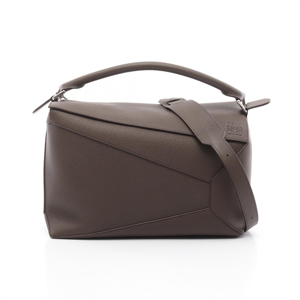 LOEWE Puzzle Edge Large 2way shoulder Handbag B510P00X05 leather Brown NEW Women