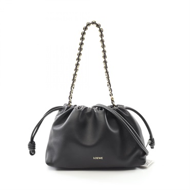LOEWE Flamenco Purse chain Shoulder Bag A411FCRX021100 leather Black NEW Women