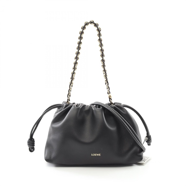 LOEWE Flamenco Purse chain Shoulder Bag A411FCRX021100 leather Black NEW Women