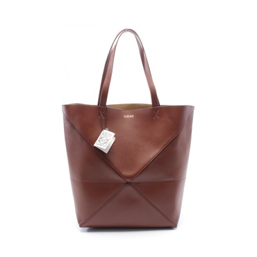 LOEWE Puzzle Fold Large Tote Hand Bag B933Q18X014783 leather Brown NEW Women