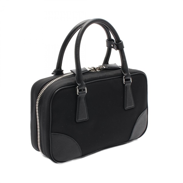 PRADA TESSUTO+SAFFIANO Hand bag 1BB1212C4QF0632 Nylon leather Black