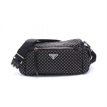 PRADA Re-Nylon Shoulder crossbody Bag 1BC2362HGVF0002 leather Black