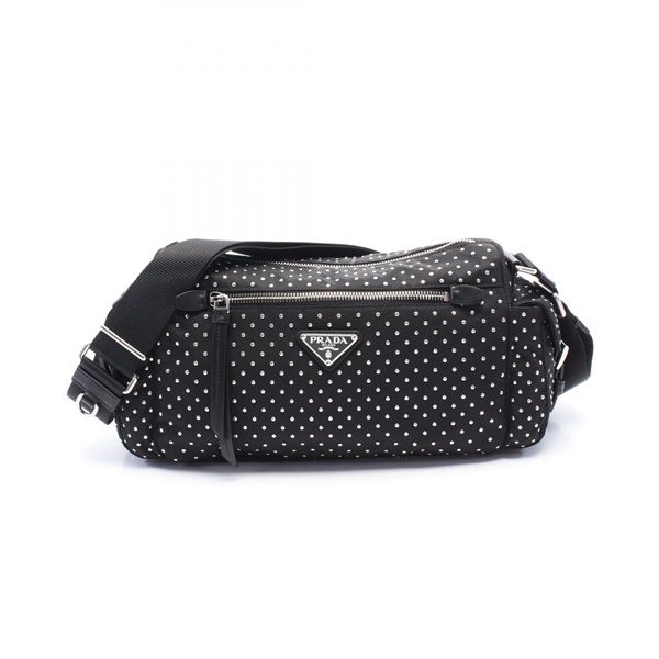 PRADA Re-Nylon Shoulder crossbody Bag 1BC2362HGVF0002 leather Black