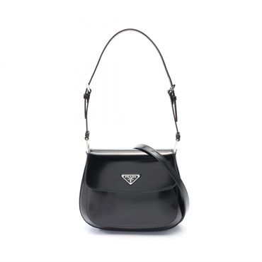 PRADA PATTINA Shoulder hand Bag 1BD303ZO6F0002 leather Black