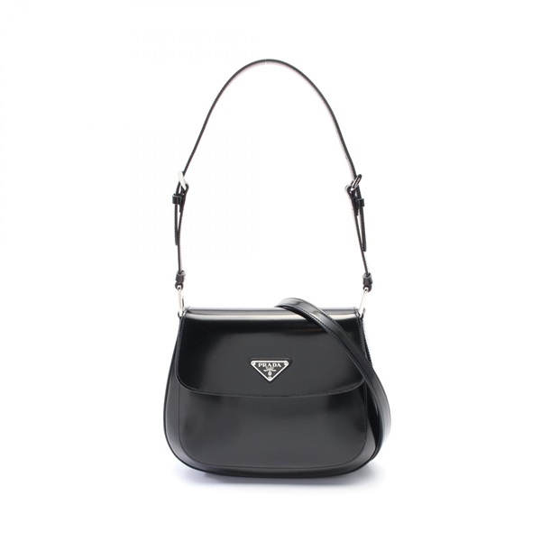PRADA PATTINA Shoulder hand Bag 1BD303ZO6F0002 leather Black