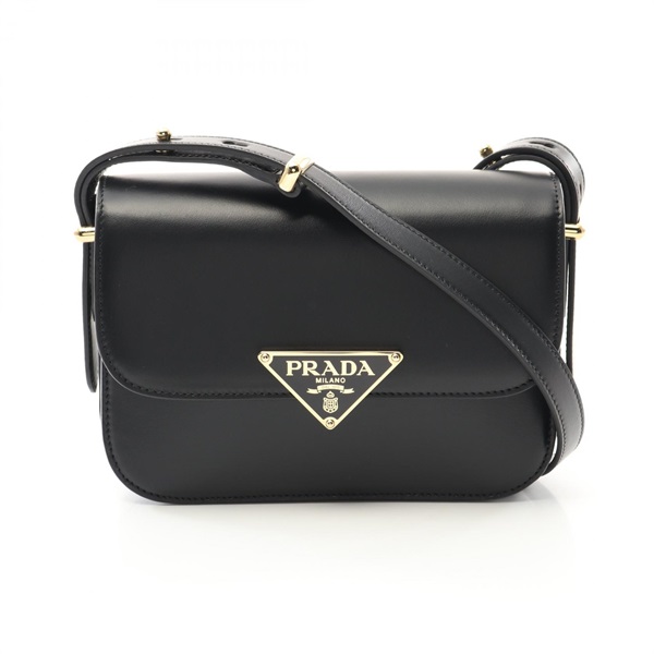 PRADA SOFT CALF Shoulder crossbody Bag 1BD375ASKF0002 leather Black
