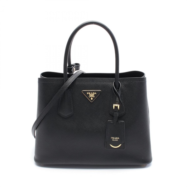 PRADA SAFFIANO CUIR Tote shoulder crossbody Bag 1BG8872A4AF0002 leather Black