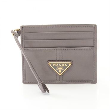 PRADA SOFT LUX Card Case 1MC0252CYRF0116 leather Gray NEW Women