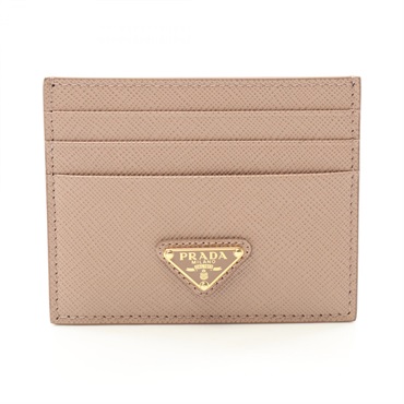 PRADA SAFFIANO Triangle Card Case 1MC025QHHF0236 Saffiano leather Pink NEW Women