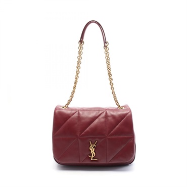 SAINT LAURENT Chain Shoulder Bag 809696AAB326592 leather Bordeaux NEW Women