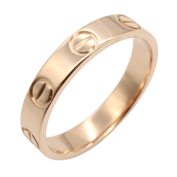 CARTIER Mini Love Ring 18KPG Pink Rose Gold Used women US size 4.5 #48