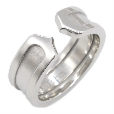 CARTIER C2  Ring 18KWG White Gold Used unisex US size 5 #48