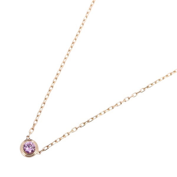 CARTIER D'Amour Necklace Pink Sapphire 18KPG Pink Rose Gold Used women