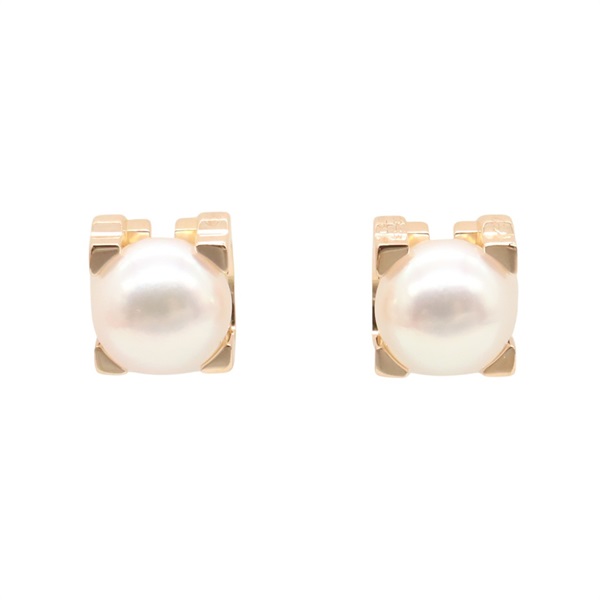 CARTIER C de Cartier Akoya pearl Pierced earrings 18KPG Pink Rose Gold Used