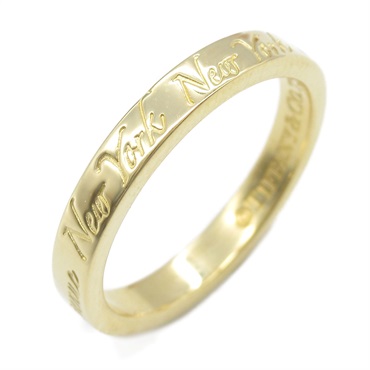 TIFFANY＆CO Notes Narrow Ring 18KYG Yellow Gold Used unisex US size 4.75