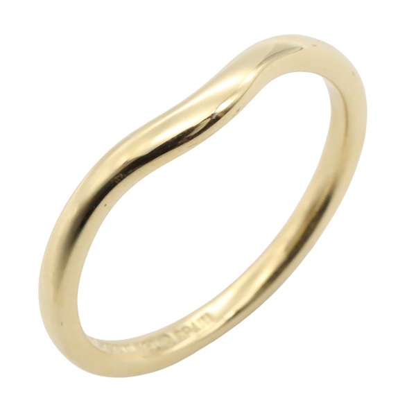 TIFFANY＆CO curved band Ring 18KYG Yellow Gold Used women US size 5.25