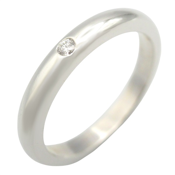 TIFFANY＆CO Diamond Ring Pt950 Platinum Used women US size 5.25