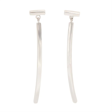 TIFFANY＆CO T-wire bar Pierced earrings  18KWG White Gold Used women
