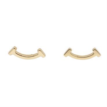 TIFFANY＆CO T Smile Pierced earrings 18KYG Yellow Gold Used women