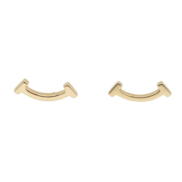 TIFFANY＆CO T Smile Pierced earrings 18KYG Yellow Gold Used women