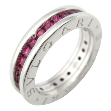 BVLGARI B-zero1 Garnet Ring 18KWG White Gold Used women US size 5 #49