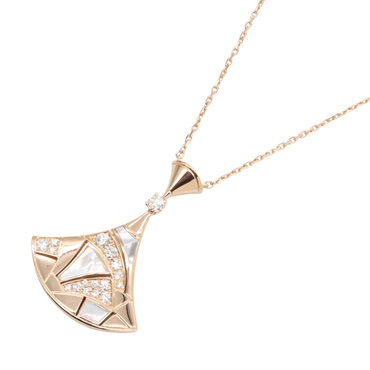 BVLGARI Divas’ Dream Necklace Mother of Pearl Diamond 18KPG Gold Used women