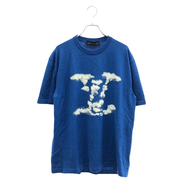 LOUIS VUITTON T-shirt RM202 YRF HJN96W wool Blue Used mens LV size L
