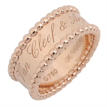 Van Cleef & Arpels  Perlee signature Ring 18KPG Gold Used women US size 5.5 #50