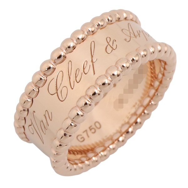 Van Cleef & Arpels  Perlee signature Ring 18KPG Gold Used women US size 5.5 #50