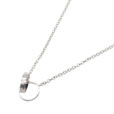CARTIER Baby Love Necklace Pendant 18KWG White Gold Used women