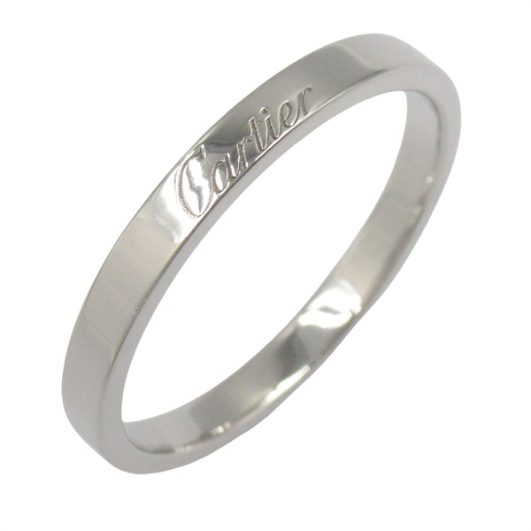 CARTIER Engraved Ring Pt950 Platinum Used unisex US size  10.75 #64