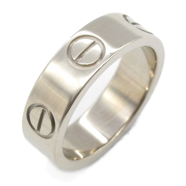 CARTIER Love Ring 18KWG White Gold Used unisex US size 4.25 #48