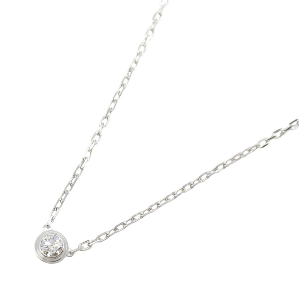 CARTIER D'amour Diamond Necklace SM 18KWG White Gold Used women Pendant