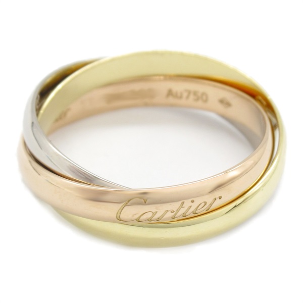 CARTIER Trinity ring 18KYG 18KPG 18KWG Three gold used US size 6 #52 women