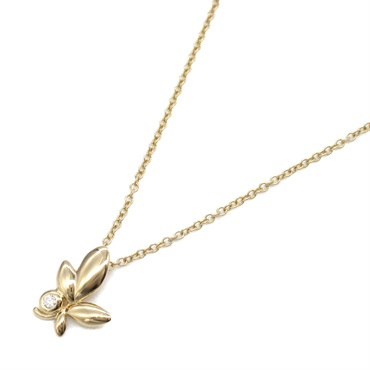 TIFFANY＆CO Paloma Picasso Olive Leaf Diamond Necklace 18KPG Rose Gold women