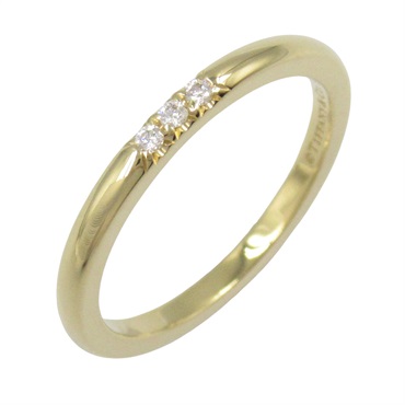 TIFFANY＆CO Forever Wedding 3P Diamond Ring 18KYG Gold Used US size 5.25 women