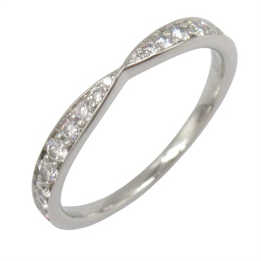 TIFFANY＆CO Harmony Diamond Ring Pt950 Platinum Used Women US Size 6