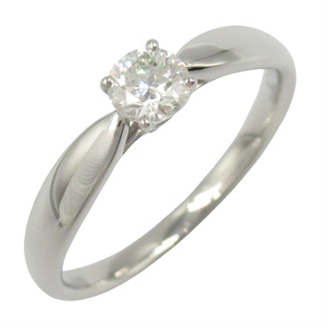 TIFFANY＆CO Harmony Solitaire 1PD Diamond Ring Pt950 Platinum Used US Size 5.5