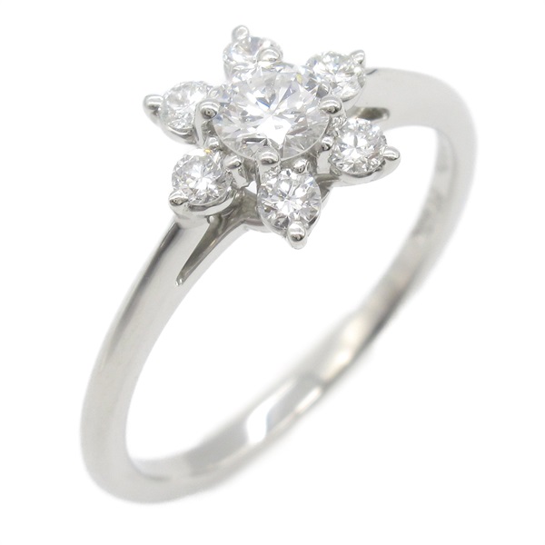 TIFFANY＆CO Buttercup Diamond Ring Pt950 Platinum Used Women US Size 5.25