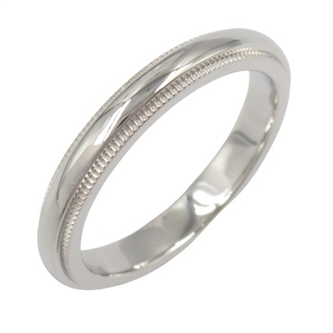 TIFFANY＆CO Milgrain Band Ring Pt950 Platinum Used Women US Size 5.25 unisex