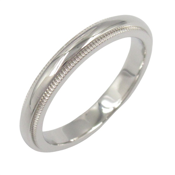 TIFFANY＆CO Milgrain Band Ring Pt950 Platinum Used Women US Size 5.25 unisex