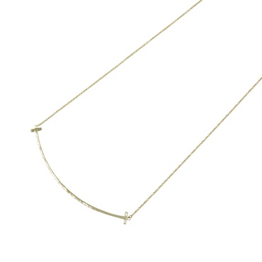 TIFFANY＆CO T Smile Large Necklace Pendant 18KYG Yellow Gold Used women
