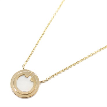 TIFFANY＆CO T Circle Necklace 18KPG Pink Rose Gold Mother of pearl Used women
