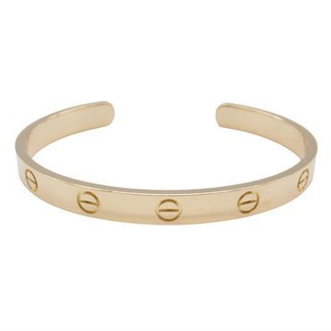 CARTIER Love Open Bracelet 18KPG Pink Rose Gold Used Women #17